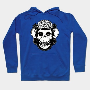 Monkey Brains INK skull on colors Hoodie